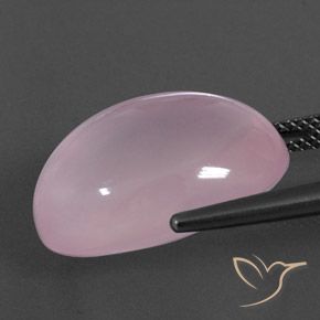 Quarzo rosa Rosa chiaro naturale da 17.12 ct, Ovale, Trasparente/Traslucido