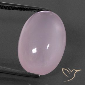 Quarzo rosa Rosa Ciliegia Chiaro naturale da 18.71 ct, Ovale, Trasparente/Traslucido