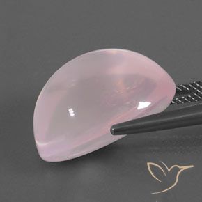 Quarzo rosa Rosa gomma da masticare naturale da 19.39 ct, Ovale, Trasparente/Traslucido