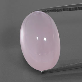 Quarzo rosa Rosa gomma da masticare naturale da 25.03 ct, Trasparente, Trasparente/Traslucido