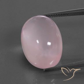 Quarzo rosa Rosa medio rosa naturale da 23.01 ct, Ovale, Trasparente/Traslucido