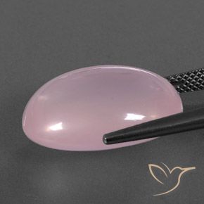 Quarzo rosa Rosa gomma da masticare naturale da 17.58 ct, Ovale, Trasparente/Traslucido