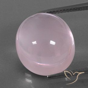 18.33ct Naturale Rosa gomma da masticare Quarzo rosa, Ovale, Trasparente/Traslucido