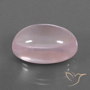 Quarzo rosa Rosa chiaro naturale da 17.87 ct, Ovale, Trasparente/Traslucido