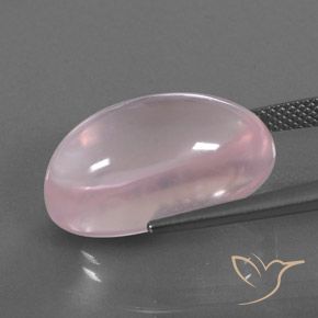 Quarzo rosa Rosa chiaro naturale da 17.87 ct, Ovale, Trasparente/Traslucido