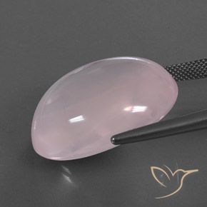 Quarzo rosa Rosa chiaro naturale da 47.13 ct, Ovale, Trasparente/Traslucido