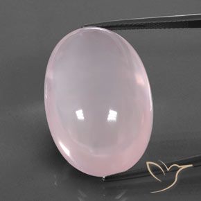 Quarzo rosa Rosa gomma da masticare naturale da 51.74 ct, Ovale, Trasparente/Traslucido