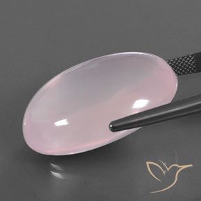 Quarzo rosa Rosa gomma da masticare naturale da 51.74 ct, Ovale, Trasparente/Traslucido