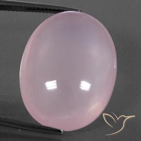 38.81ct Naturale Rosa chiaro Quarzo rosa, Ovale, Trasparente/Traslucido