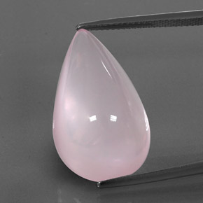 Quarzo rosa naturale rosa da 24,58 ct, trasparente, trasparente/traslucido