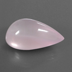 Quarzo rosa naturale rosa da 24,58 ct, trasparente, trasparente/traslucido