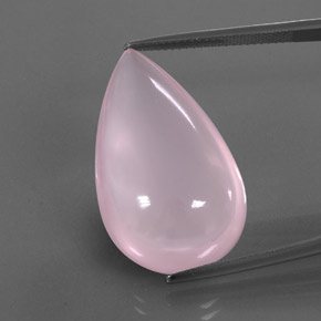Quarzo rosa naturale rosa da 30,86 ct, trasparente, trasparente/traslucido