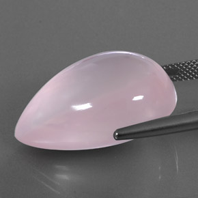 Quarzo rosa naturale rosa da 33,86 ct, trasparente, trasparente/traslucido
