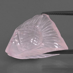 Quarzo rosa naturale rosa da 22,58 ct, trasparente, trasparente/traslucido