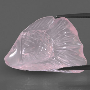 Quarzo rosa naturale rosa da 22,25 ct, trasparente, trasparente/traslucido