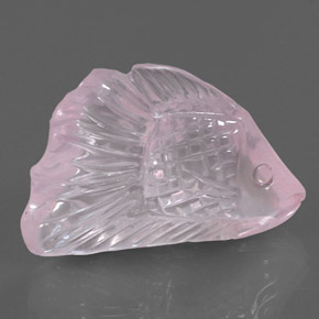 Quarzo rosa naturale rosa da 22,25 ct, trasparente, trasparente/traslucido
