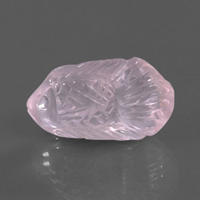 Quarzo rosa naturale rosa da 9,75 ct, trasparente, trasparente/traslucido