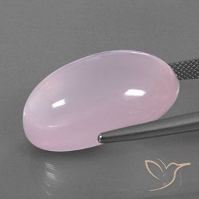 Quarzo rosa Rosa chiaro naturale da 36.69 ct, Ovale, Trasparente/Traslucido