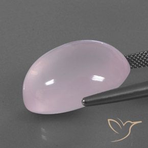Quarzo rosa Rosa chiaro naturale da 29.55 ct, Ovale, Trasparente/Traslucido