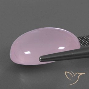 Quarzo rosa Rosa gomma da masticare naturale da 28.95 ct, Ovale, Trasparente/Traslucido