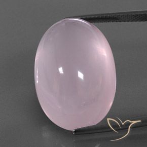 36.36ct Naturale Rosa gomma da masticare Quarzo rosa, Ovale, Trasparente/Traslucido