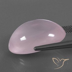 Quarzo rosa Rosa gomma da masticare naturale da 36.36 ct, Ovale, Trasparente/Traslucido
