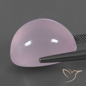 Quarzo rosa Rosa gomma da masticare naturale da 37.09 ct, Ovale, Trasparente/Traslucido