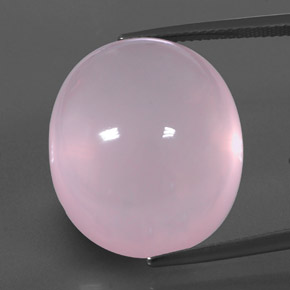 Quarzo rosa naturale rosa da 43,64 ct, trasparente, trasparente/traslucido