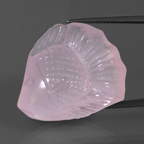 Quarzo rosa naturale rosa da 31,53 ct, trasparente, trasparente/traslucido