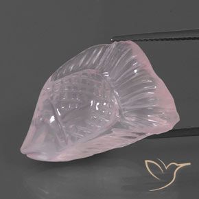 Quarzo rosa Rosa chiaro naturale da 21.66 ct, Trasparente, Trasparente/Traslucido