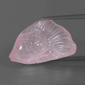 Quarzo rosa naturale rosa da 8,48 ct, trasparente, trasparente/traslucido