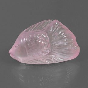Quarzo rosa naturale rosa da 8,48 ct, trasparente, trasparente/traslucido