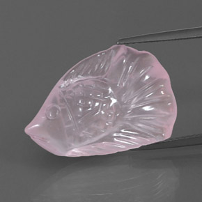 Quarzo rosa naturale rosa da 10,90 ct, trasparente, trasparente/traslucido
