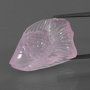 Quarzo rosa Rosa gomma da masticare naturale da 20.13 ct, Trasparente, Trasparente/Traslucido