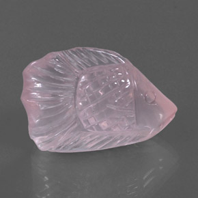 Quarzo rosa Rosa gomma da masticare naturale da 20.13 ct, Trasparente, Trasparente/Traslucido