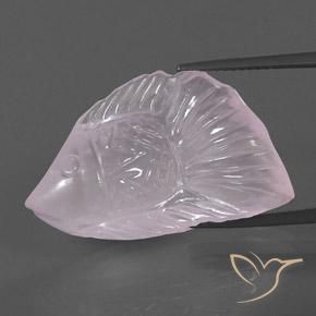 20.42ct Naturale Rosa molto chiaro Quarzo rosa, Taglio a fantasia, Trasparente/Traslucido
