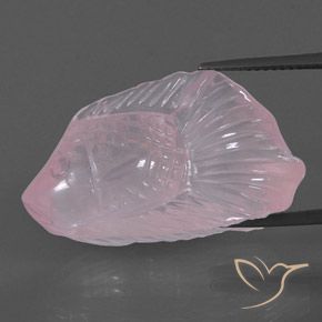Quarzo rosa naturale rosa da 23,71 ct, trasparente, trasparente/traslucido