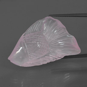 Quarzo rosa naturale rosa da 39,00 ct, trasparente, trasparente/traslucido
