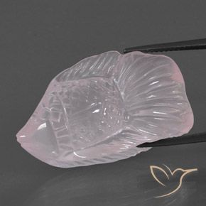 29.36ct Naturale Rosa Molto Chiaro Quarzo rosa, Taglio a fantasia, Trasparente/Traslucido