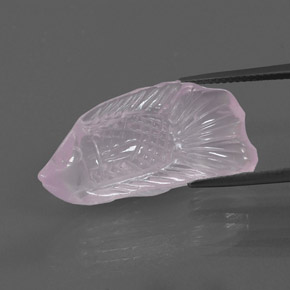 Quarzo rosa naturale rosa da 15,57 ct, trasparente, trasparente/traslucido