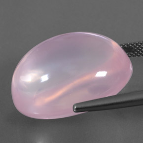 Quarzo rosa naturale rosa da 37,75 ct, trasparente, trasparente/traslucido