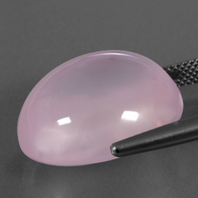 Quarzo rosa Rosa chiaro naturale da 24.67 ct, Trasparente, Trasparente/Traslucido