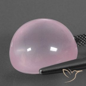 Quarzo rosa Rosa chiaro naturale da 24.80 ct, Ovale, Trasparente/Traslucido