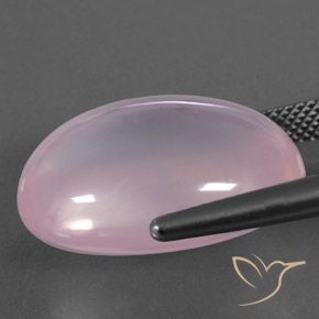 Quarzo rosa Rosa chiaro naturale da 22.82 ct, Ovale, Trasparente/Traslucido