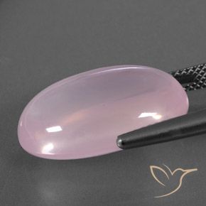 Quarzo rosa Rosa chiaro naturale da 16.09 ct, Ovale, Trasparente/Traslucido