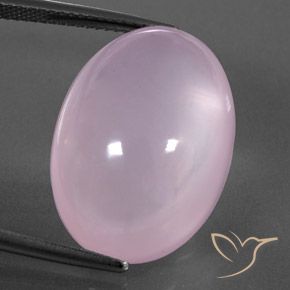 26.89ct Naturale Rosa gomma da masticare Quarzo rosa, Ovale, Trasparente/Traslucido