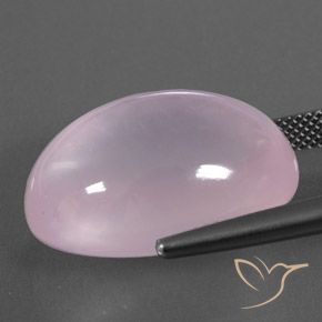 Quarzo rosa Rosa gomma da masticare naturale da 26.89 ct, Ovale, Trasparente/Traslucido
