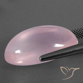 Quarzo rosa Rosa chiaro naturale da 21.29 ct, Ovale, Trasparente/Traslucido