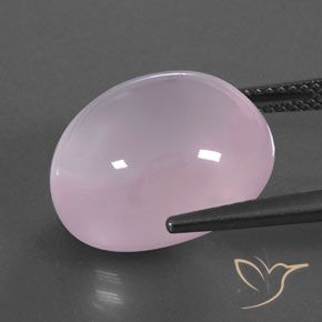 Quarzo rosa Rosa gomma da masticare naturale da 16.45 ct, Ovale, Trasparente/Traslucido