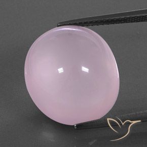 17.49ct Naturale Rosa gomma da masticare Quarzo rosa, Ovale, Trasparente/Traslucido